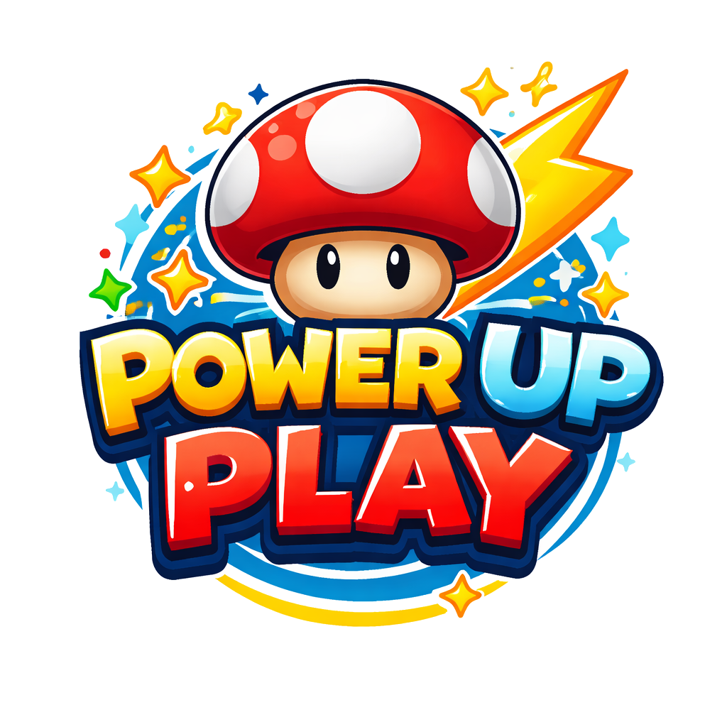 Power Up Play mascot logo